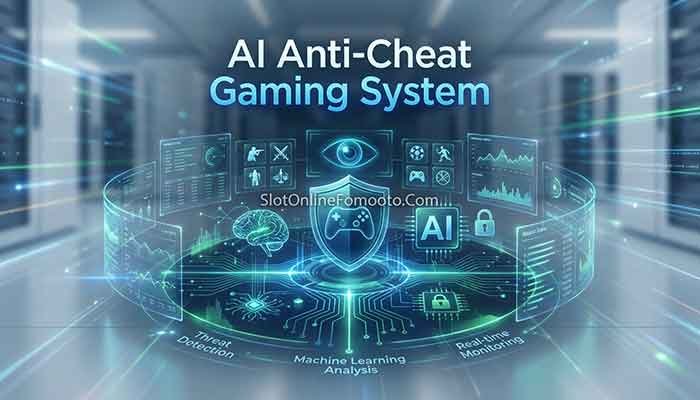 Ilustrasi teknologi AI gaming untuk deteksi kecurangan online