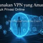 Ilustrasi keamanan VPN dan privasi browsing pengguna internet, Tips VPN Aman