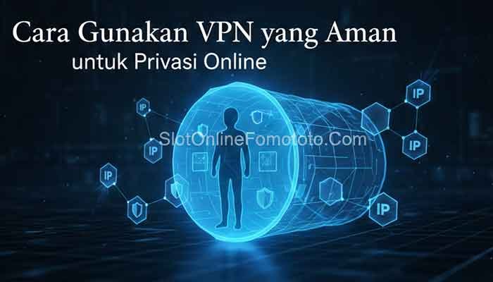 Ilustrasi keamanan VPN dan privasi browsing pengguna internet, Tips VPN Aman