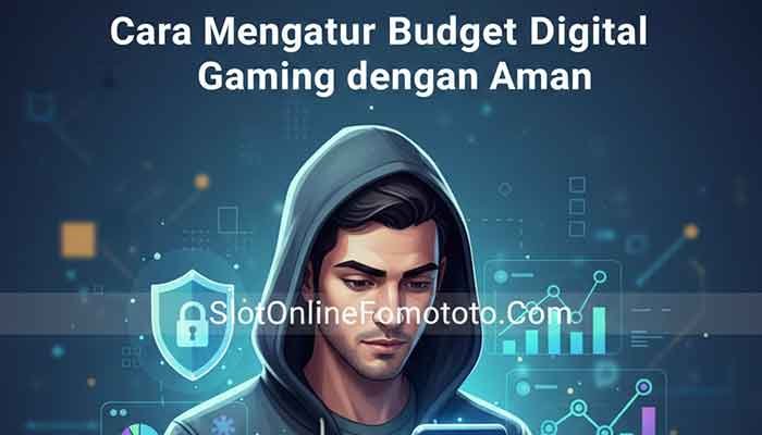 Ilustrasi manajemen keuangan digital dan keamanan online dalam gaming, Tips Budgeting Gaming