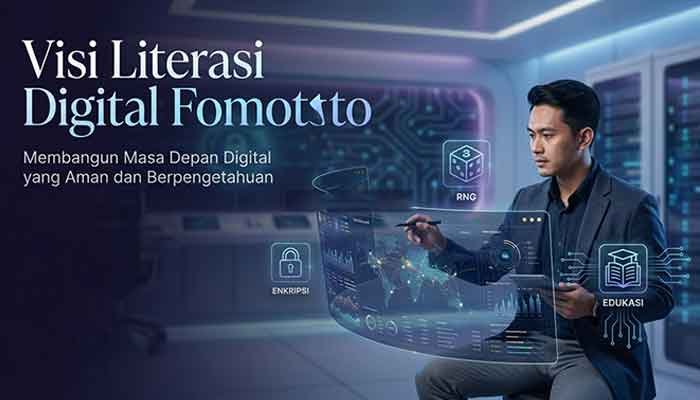 Ilustrasi edukasi digital dan keamanan siber Fomototo.com, Mengenal Fomototo.com